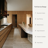 Meubles de cuisine sur mesure de luxe moderne Wabi-sabi, vente en gros, mobilier complet pour la maison, pour projets de petites entreprises