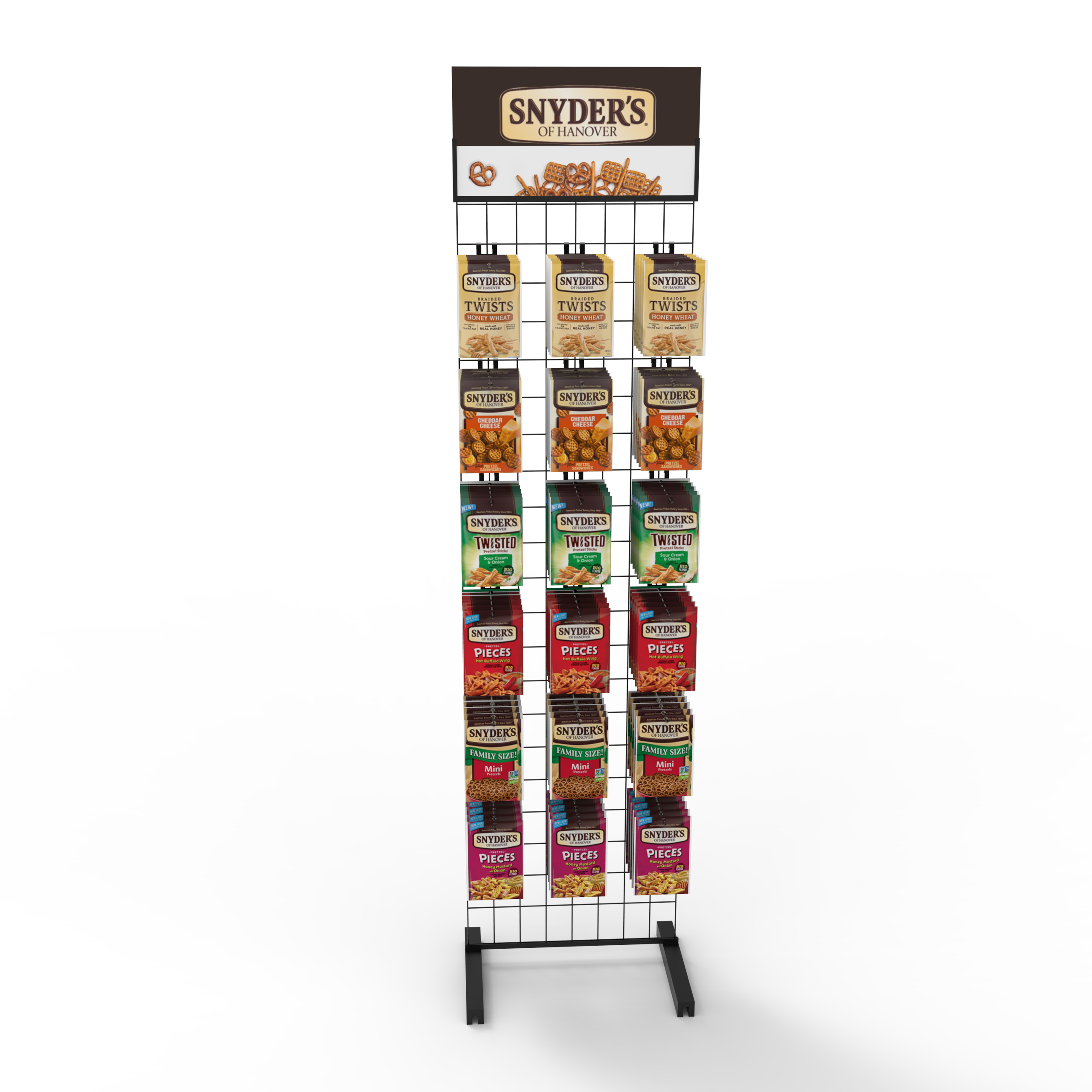 Customizable Single-Sided Metal Wire Mesh Display Rack for Snack Floor Stands in Supermarkets Retail Stores Exhibitions Shops — view 4