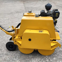 Compacteur de sol diesel à double tambour de 770 kg pour travaux routiers et de construction