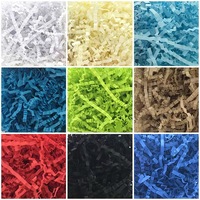 Papier déchiqueté en raphia ondulé coloré, biodégradable et écologique, avec revêtement en amidon, pour remplissage de boîtes cadeaux et cadres photo