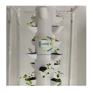Leafy Vegetables Planting Vertical Hydroponic Tower Home Garden Vegetables Growing System Tower With Pump