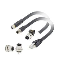 OEM 10Gbps Cable moldeado circular CAT6A Industrial 8 Pin X Codificado Cable impermeable Montaje en panel PCB M12 X Conector de código