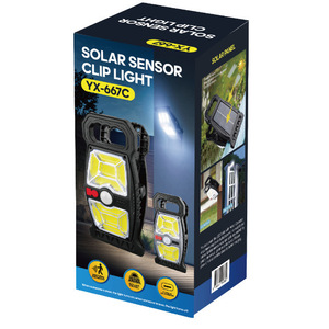 Solar <b>Sensor</b> Clip <b>Light</b> YX-667C <b>LED</b> Outdoor Garden Camping Waterproof <b>With</b> <b>Motion</b> Detection - Product Image 1