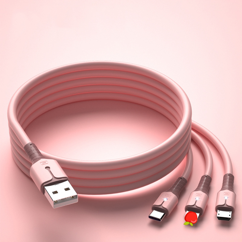 0.5M 1M 1.5M In Stock Lighting Multiple Phone Charger Cord 3 In 1 Usb Charging Cable