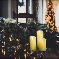 Ensemble de bougies LED sans flamme à piles avec flamme vacillante, mèche mobile, télécommande et minuterie pour la décoration de la maison et des fêtes