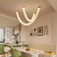 Lampe à bulles moderne minimaliste personnalisée, lustre en forme de haricot magique, lampe suspendue pour hall d'hôtel, escalier, design créatif
