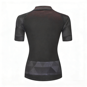 เสื้อจักรยานแขนสั้นสีดำสำหรับผู้หญิงมืออาชีพ พิมพ์โลโก้ได้ ระบายอากาศได้ดี แห้งเร็ว ทรงแอโร่ เหมาะสำหรับการแข่งขัน - Product Image 2