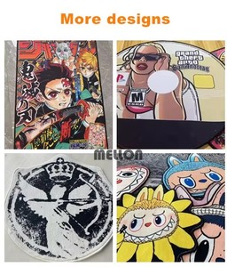 Tapis imprimé antidérapant 3D rond pour salon, tapis en velours cristal musical pour chambre à coucher - Product Image 3