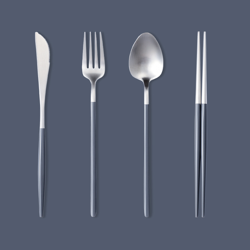 Silver Dark Grey 4pcs set