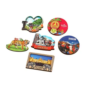 India Mysore palace Sikkim Kerela Darjeeling City Country MDF souvenir Custom 3d wood magnet fridge magnet