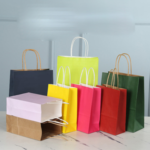 Sacchetto di Carta Personalizzato con Manico, Sacchetto di Carta Kraft Personalizzato per Regali di Natale, Shopping, Asporto, Tè al Latte, Prodotti da Forno - Product Image 4