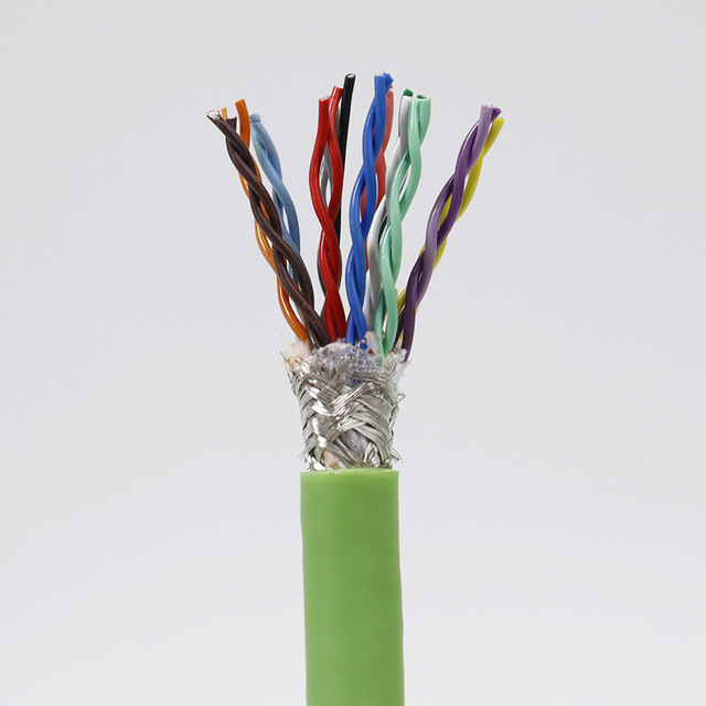 High-Flex Copper Shielded Industrial Drag Chain Cable 2*2.5mm 300V Tinned Copper Armour PVC Jacket 100 Meter Power Data