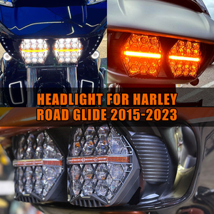 Emark DOT <strong>Approved</strong> <strong>Powerful</strong> 240W LED Double Headlight Hi Low Beam Waterproof <strong>Headlamp</strong> for Road Glide Road Glide Special FLTRXS - Product Image 5
