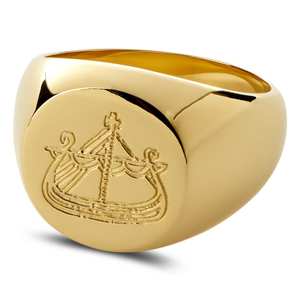 Duro de alta calidad-de usar acero inoxidable grabado Viking <span class=keywords><strong>Drakkar</strong></span> barco declaración anillo para hombres - Product Image 1