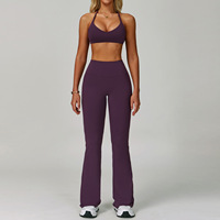 PASUXI Conjunto Deportivo de Gimnasio para Mujer al por Mayor Mallas y Crop Top de Manga Larga sin Costuras de 2 Piezas para Fitness y Yoga