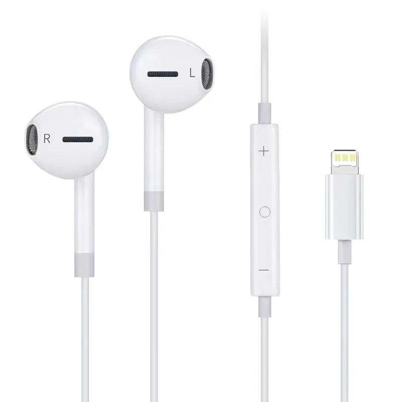 Kabel gebundene Kopfhörer 3,5mm hoher Bass im Ohr Kabel gebundene Kopfhörer Kopfhörer Ohrhörer mit Mikrofon für iPhone x 10 11 12 13 Blitz kopfhörer
