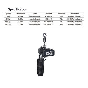 เครื่องยกโซ่ไฟฟ้าต้นแบบยกเวที D8 + 500กก. - Product Image 6