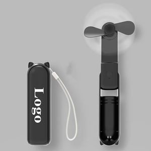 Custom Logo Printed Foldable Mini Portable Fan USB Rechargeable Household & Outdoor/Indoor Use <b>Battery</b> <b>Operated</b> Personal Fan - Product Image 1
