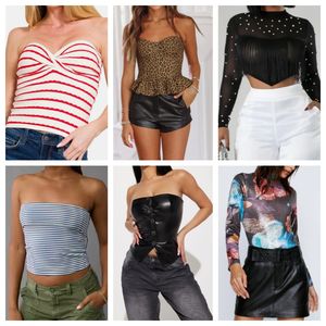 Vêtements d'occasion <span class=keywords><strong>en</strong></span> <span class=keywords><strong>ligne</strong></span>, soldes de liquidation, hauts courts d'été pour femmes, couleur personnalisée, mode mixte, vente <span class=keywords><strong>en</strong></span> gros <span class=keywords><strong>en</strong></span> vrac, sexy - Product Image 2