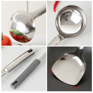 Juego de espátulas de acero inoxidable, 2 piezas, espátula extendida y gruesa para sopa, herramienta de cocina para uso en la cocina - Product Image 3