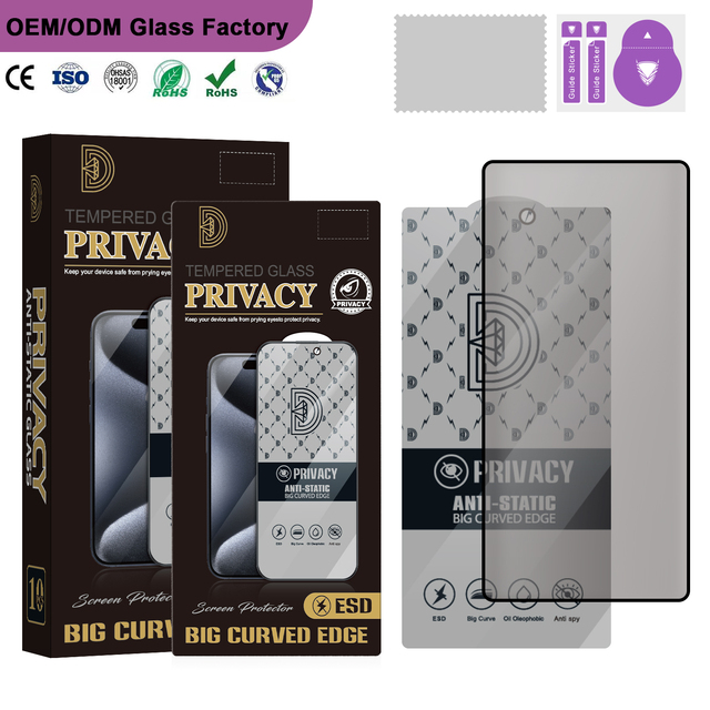 For S21/23/25/26 OEM Quality 9H Hardness Privacy Tempered Glass Screen Protector Anti Scratch Anti-Fingerprint Mobile Phone