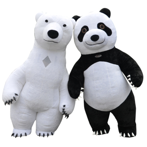 <span class=keywords><strong>Costume</strong></span> <span class=keywords><strong>da</strong></span> Mascotte Personalizzato Gonfiabile a Grandezza Naturale, <span class=keywords><strong>Panda</strong></span> e Orso Polare Cartoon per Adulti - Product Image 1