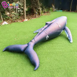 Inflatable Customized PVC 3.5x1.6x0.7mH Giant Inflatable Sea Whale Toys Blow Up Whale Balloon Inflatable Ocean Animal Toys For Events