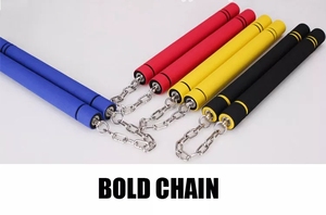 Nunchakus arti marziali wushu pratica equi schiuma di sicurezza Nunchakus spugna doppio manganello con catena in acciaio inox - Product Image 6