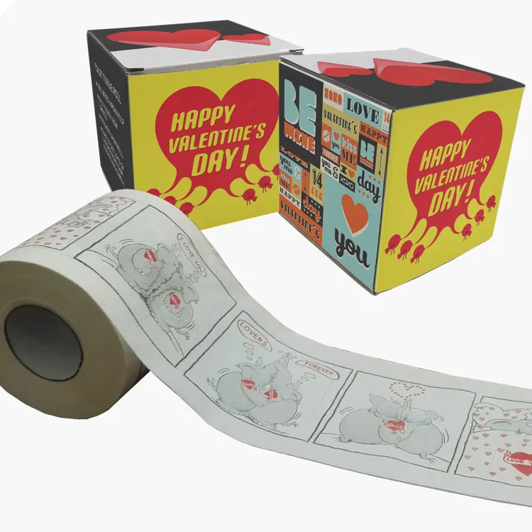 دامون-الأنسجة الجملة أحبك المرحاض ورقة مصمم العلامة التجارية ورق تواليت