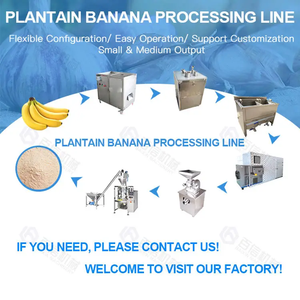 Weegbree Bananen Proces Productielijn <span class=keywords><strong>Chips</strong></span> Drogen Malen Groene Bananenschil Weegbree Poeder Meel Maken Productielijn - Product Image 6
