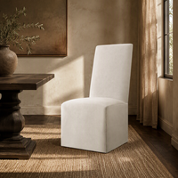 Chaise de salle à manger moderne de luxe rembourrée à dossier haut, chaise individuelle en tissu design pour la maison, l'hôtel, la cuisine, le restaurant