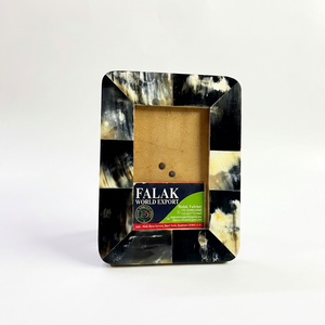 Customizable Double Color <b>White</b> & Black Horn Veneer Coated MDF Modern Style <b>Photo</b> <b>Frame</b> Supports Various Sizes for Displaying - Product Image 1