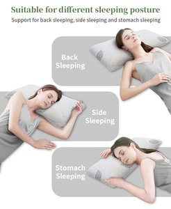 Juego de 2 almohadas de espuma viscoelástica ecológicas de tela de <span class=keywords><strong>Aloe</strong></span> <span class=keywords><strong>Vera</strong></span>, funda termorregulada adaptable con doble cremallera de 70 cm para dormir y acampar - Product Image 6