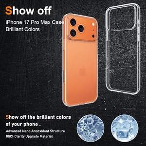 Ультратонкий чехол из мягкого ТПУ 1,5 мм, кристально прозрачный, противоударный, для iPhone 17/17 Pro/17 Pro Max/Air - Product Image 3