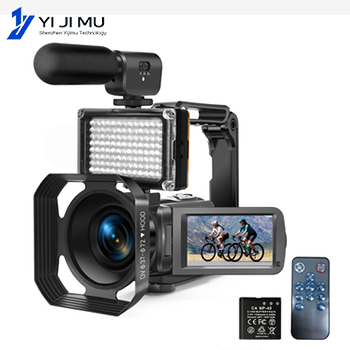 Professional Video Camera 8K 96MP CMOS Sensor 120 Wide Angle 18X Zoom Anti-Shake WiFi Rotating LCD Screen Durable & Reliable