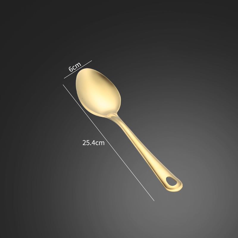 Cuillère de service dorée-25,4 cm