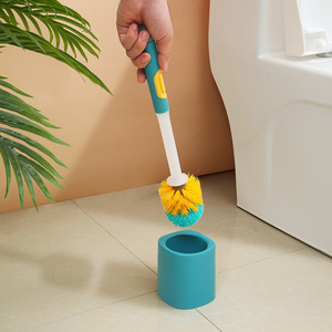 Toilet <b>Brush</b> Set With Liquid Filling Plastic And Silicone Long Handle For Cleaning Crevices Ergonomic Design - Product Image 2