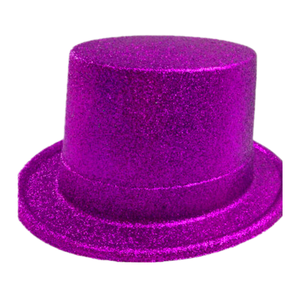 Cheap Party Fancy Dress Costume Plastic <strong>Purple</strong> Color Glitter Top <strong>Hats</strong> HPC-2634 - Product Image 1