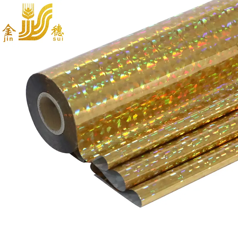 Jinsui özelleştirilmiş çok renkli lazer yazıcı sıcak damgalama folyoları altın holografik folyo balıkçılık Lures