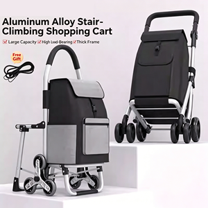 Chariot <span class=keywords><strong>de</strong></span> courses pliable en aluminium JieLai avec roues, idéal <span class=keywords><strong>pour</strong></span> la cuisine et le transport <span class=keywords><strong>de</strong></span> bagages – Nouvelle collection en promotion - Product Image 3