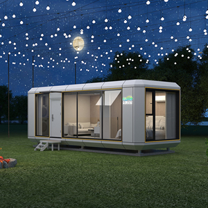 Promocional moderno luxo camping espaço cápsula quarto pré-fabricado aço estrutura impermeável função - Product Image 2