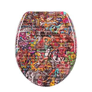 Abattant de toilette moderne en forme de O, à fermeture rapide, en résine urée, à fermeture lente, pour toilettes fermées, design unique - Product Image 1