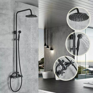 Juego de Ducha Antiguo de Cobre, con Rociador de Lluvia y Masaje, Estilo Europeo Retro, Revestimiento al Vacío para Prevenir la Corrosión - Product Image 2