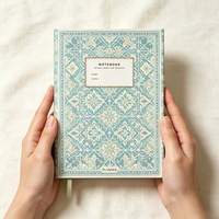 Carnet de notes A5 à couverture rigide, journal vierge, carnet d'écriture personnalisé avec motif floral décoratif