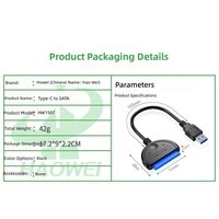 Kabel Adaptor Inti Tembaga USB ke SATA untuk Hard Drive Eksternal 2,5 inci dan SSD Model HW1507