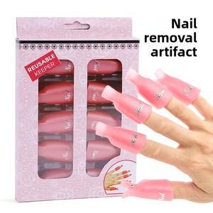 Caja de 10 Piezas de Clips de Plástico Reutilizables para Remover Esmalte de Uñas, Gel UV, Limpiador por Inmersión - Product Image 2