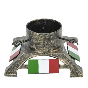 Antique Finished Christmas <b>Tree</b> <b>Stand</b> Easy Portable Base Metal Italy Flag Theme Living Room <b>Tree</b> <b>Stand</b> Adjustable - Product Image 1