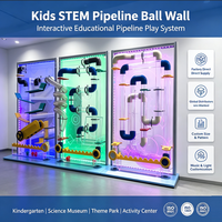 Pared de tuberías acrílicas STEM con luz LED, juego educativo interactivo para niños, diseño personalizado