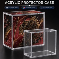 Boîte de présentation en acrylique avec motif sans couture pour figurines de culture ancienne