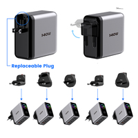 Chargeur Multi-Ports Rapide Gan 140W 100W 40W USB-C pour Ordinateur Portable, Écran Tactile, Téléphone et Tablette – Adaptateur 100W 140W pour iPhone MacBook